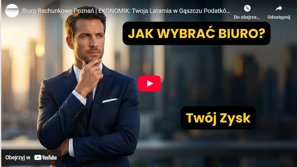 Mężczyzna w garniturze na tle biurowców - jak wybrać dobre biuro rachunkowe.Biuro Rachunkowe na YouTube