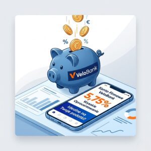 Oprocentowanie konta firmowego VeloBank 5,75 procent na podatki