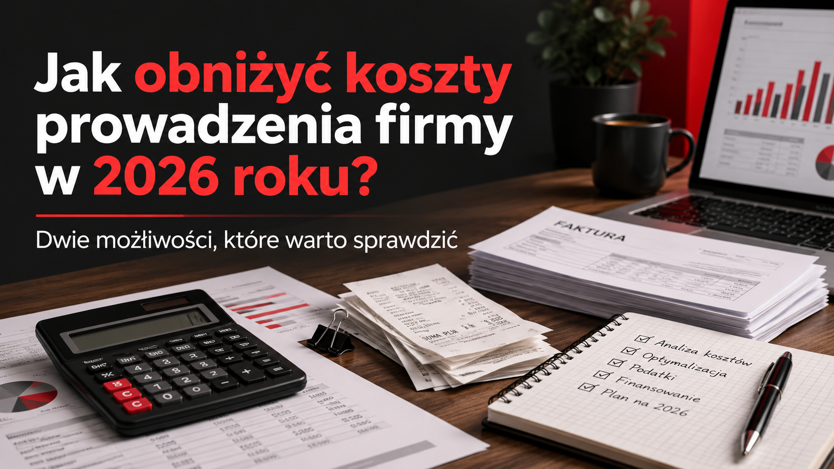 Jak obniżyć koszty prowadzenia firmy w 2026 roku – faktury, wydatki i planowanie kosztów działalności